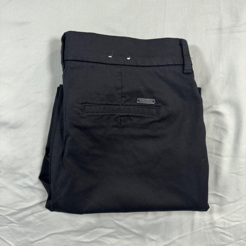BRAX Style Mara Black Cotton Blend Straight Leg Cropped Pants Women's 32